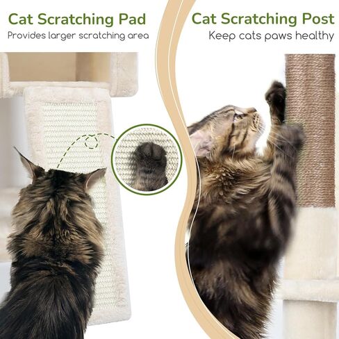 F70 Pro Heavy Duty Cat Tree, 70 inch Sturdy Cat Tree for Indoor Cats Extra Large Cat Tower with Scratching Post, Hammock, Cat Condo for Adult Cats Kittens, Dark Grey in Kuwait