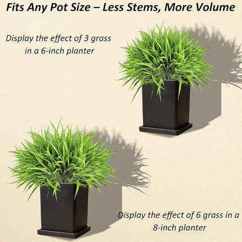 16Pcs Artificial Plants Outdoor Faux Plastic Grass UV Resistant Fall Decoration Fake Greenery Stems Bushes for Planters Home Garden Pathway Window Box Front Porch Thanksgiving Decor(Purple) in Saudi Arabia
