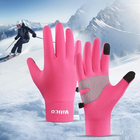 Touchscreen Thermal Running Gloves for Men Women Outdoor Sports Non Slip Cold Weather Gloves for Jogging Hiking Biking Use in Saudi Arabia