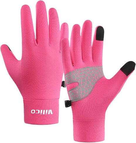 Touchscreen Thermal Running Gloves for Men Women Outdoor Sports Non Slip Cold Weather Gloves for Jogging Hiking Biking Use in Saudi Arabia