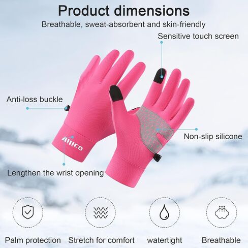 Touchscreen Thermal Running Gloves for Men Women Outdoor Sports Non Slip Cold Weather Gloves for Jogging Hiking Biking Use in Saudi Arabia