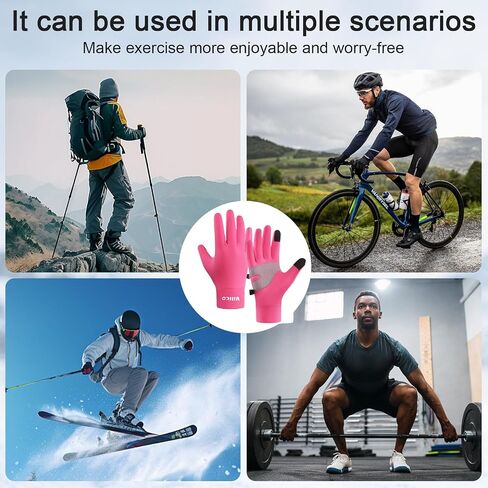 Touchscreen Thermal Running Gloves for Men Women Outdoor Sports Non Slip Cold Weather Gloves for Jogging Hiking Biking Use in Saudi Arabia