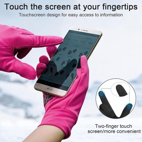 Touchscreen Thermal Running Gloves for Men Women Outdoor Sports Non Slip Cold Weather Gloves for Jogging Hiking Biking Use in Saudi Arabia