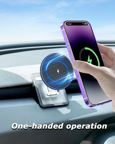 Phone Mount for Tesla Model 3 Highland 2024 2025, Magnetic Phone Holder for Tesla Model 3 Accessories 2024 2025, Easy Installation for MagSafe, Compatible with iPhone 16 15 14 13 12 Series in Saudi Arabia