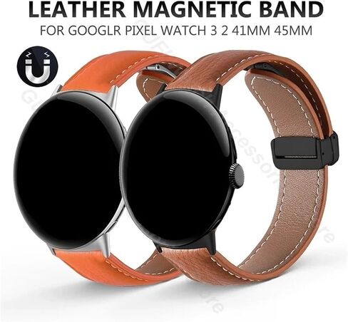 Leather Loop Watch Strap Fit for Google Pixel Watch 3 45mm/ 32 1 41mm Band Accessories in Saudi Arabia