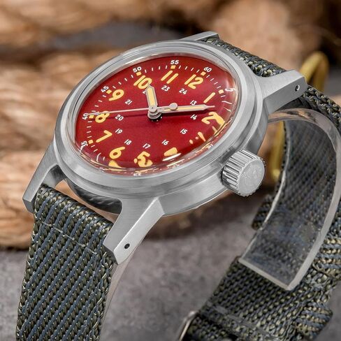 ADDIESDIVE 36 MM Vintage Automatic Watch Sterile Dial 200 M Waterproof Military Watches for Men and Women Nylon/Leather Strap Outdoor Sport Watch in Saudi Arabia