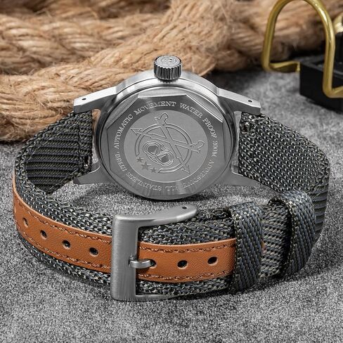 ADDIESDIVE 36 MM Vintage Automatic Watch Sterile Dial 200 M Waterproof Military Watches for Men and Women Nylon/Leather Strap Outdoor Sport Watch in Saudi Arabia