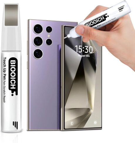 Titanium Black Touch Up Paint for Samsung,Phone Frame Paint Scratch Repair, Quick Solution to Repair, Scratch Remover Pen with 1PC Micro Applicators in Kuwait