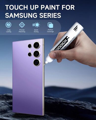 Titanium Black Touch Up Paint for Samsung,Phone Frame Paint Scratch Repair, Quick Solution to Repair, Scratch Remover Pen with 1PC Micro Applicators in Kuwait