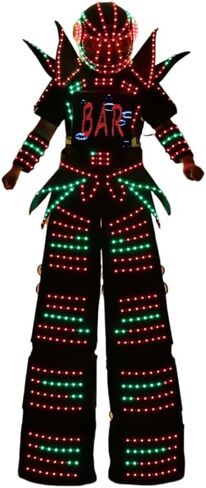 Earthradius Full Color Stilts Walker Smart Pixels LED Robot Suit Costume Clothes Costume LED Lights Luminous Jacket in Saudi Arabia