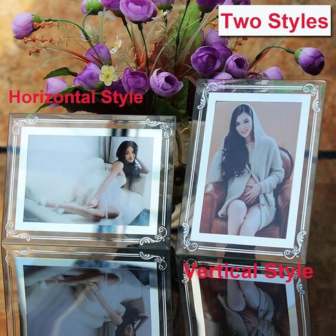 Photo Frames Picture Frame 2 Pack 3.5x5 High Definition Glass Vertical and Horizontal for Table Desk Shelf Office House Decoration Gifts in Saudi Arabia