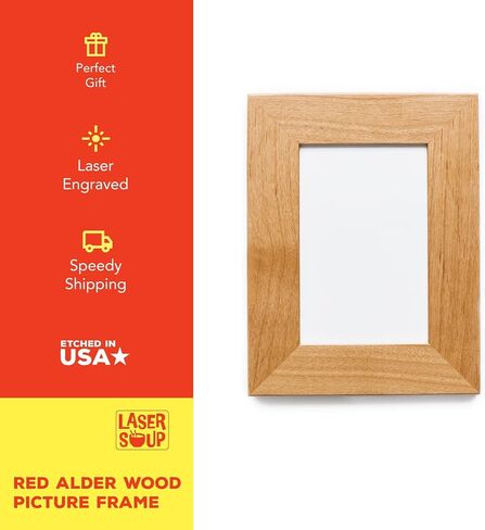 5th Wedding Anniversary Wood Picture Frame - 5th Anniversary Picture Frame, 5th Anniversary Frame for Him, 5 Year Anniversary Wooden Gift - 4x6 Landscape in Saudi Arabia