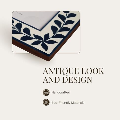 Handcrafted Wooden Inlay Picture Frame –5x7 | Decorative Bone Inlay Photo Frame for Home Decor, Tabletop or Wall Display (Pink) in Kuwait