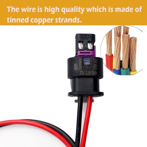 Ignition Coil Connector Compatible with Jeep Wrangler 2012-2017 2-Pin Pigtail Plug Wiring Harness 5149168AJ in Saudi Arabia