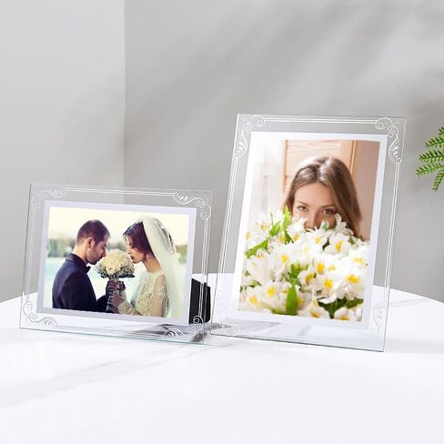 Photo Frames Picture Frame 2 Pack 3.5x5 High Definition Glass Vertical and Horizontal for Table Desk Shelf Office House Decoration Gifts in Saudi Arabia