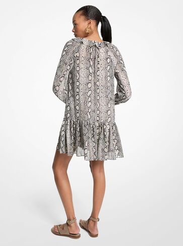 Michael Kors Women's Long Sleeve Ruffle Mini Dress in Saudi Arabia