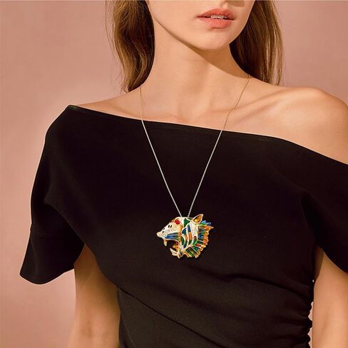 2 PCS Vintage Crystal Tiger, Animal Brooch pin，Suit Stud, Shirt Studsfor women for men，Dainty Christmas Wedding Birthday Holiday Jewelry Unisex Clothing Accessories in Saudi Arabia