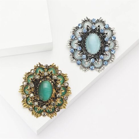Vintage Brooch Pin for Women Men Baroque Retro Cat Eye Accessories Elegant Austrian Crystal Brooches Dress Coat Sweater Suit Party Wedding Gifts Victorian Bridal Jewelry Decoration in Saudi Arabia