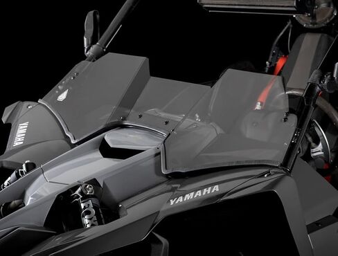 SuperATV Scratch Resistant Half Windshield for Yamaha YXZ 2016+, YXZ SE, SS, SS/SE 2017+, XR Optic Hard Coating, 1/4" Polycarbonate 250x Stronger than Glass, USA Made, Tinted in Saudi Arabia