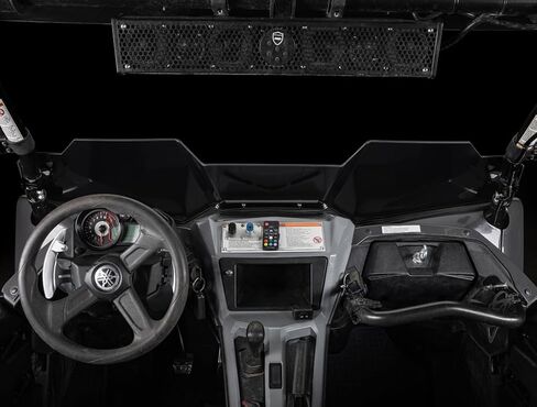 SuperATV Scratch Resistant Half Windshield for Yamaha YXZ 2016+, YXZ SE, SS, SS/SE 2017+, XR Optic Hard Coating, 1/4" Polycarbonate 250x Stronger than Glass, USA Made, Tinted in Saudi Arabia