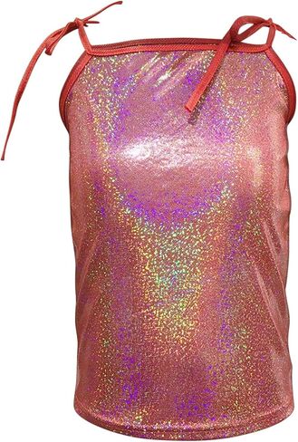 Girls Sequin Spaghetti Straps Tank Tops 2025 Trendy Sparkle Shimmer Dance Tops Kids Summer Glitter Performance Shirts in Kuwait