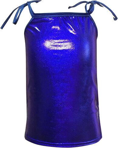 Girls Sequin Spaghetti Straps Tank Tops 2025 Trendy Sparkle Shimmer Dance Tops Kids Summer Glitter Performance Shirts in Kuwait