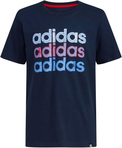 adidas Boy's Short Sleeve Multiplicity Tee, 6 Collegiate Navy in Saudi Arabia