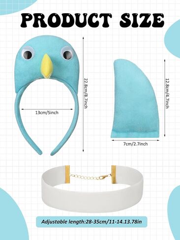 Janinka 4 Pcs Pigeon Costume Set Pigeon Headband White Collar Tail and Tote Bag Book Character Costume for Halloween World Book Day in Saudi Arabia