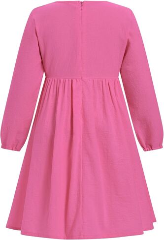 AWIBMK Kids Baby Girls Mexican Embroidered Dress Boho Floral Ruffle Long Sleeve Spring Fall Party Cinco de Mayo Dresses in Saudi Arabia
