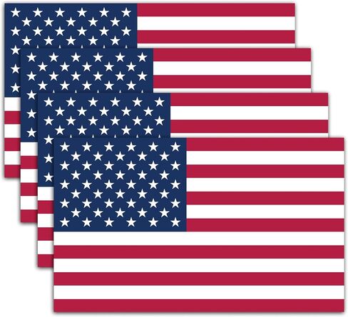 American Flag Sticker 3x5 – Made in USA Patriotic Glossy Vinyl Decals for Truck, Cooler, Car, Hard Hat – Waterproof UV Resistant Stickers - 2pcs in Saudi Arabia