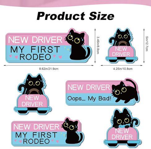 Sloth New Driver Car Magnets - Cosmisun 4 Pcs Cartoon Student Driver Sticker Magnet for Car Cute Animal Reflective Magnetic Bumper Stickers Decal Keep Distance Safety Sign for Teens Driver Learner in Kuwait