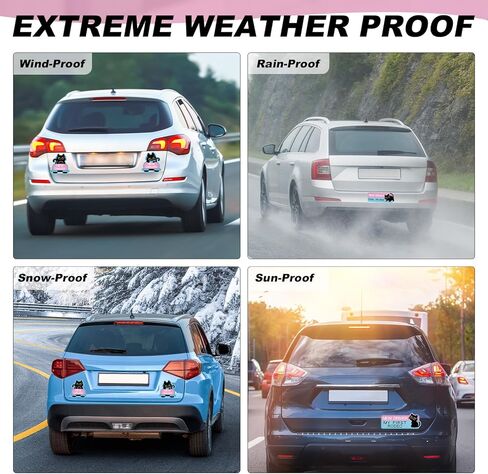 Sloth New Driver Car Magnets - Cosmisun 4 Pcs Cartoon Student Driver Sticker Magnet for Car Cute Animal Reflective Magnetic Bumper Stickers Decal Keep Distance Safety Sign for Teens Driver Learner in Kuwait