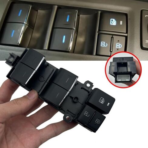 LHD for RAV4 Corolla Cross Avalon Levin ALTIS 2019-2023 Car Ice Blue Light Electric Window Lifter Control Button Switch(LHD 1 Set) in Saudi Arabia