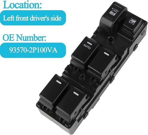 Master Power Window Switch Control Driver Side for 2010 2011 2012 2013 2014 Sorento Car Accessories 93570-2P100VA in Saudi Arabia
