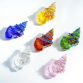 تمثال صغير لسلحفاة البحر من الزجاج المنفوخ مصنوع يدويًا من H&D HYALINE & DORA، مجموعة من 6 قطع in Kuwait