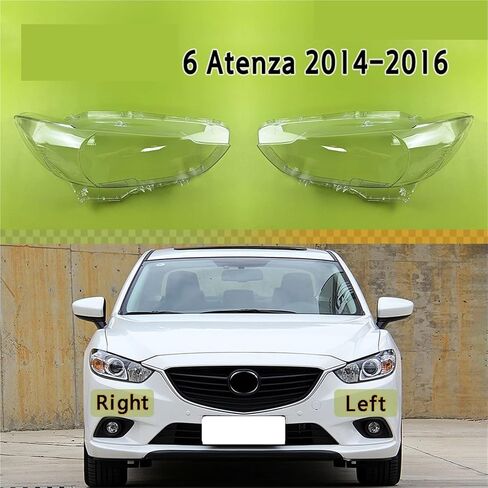 متوافق مع مازدا 6 أتينزا 2014 2015 2016 غطاء المصباح الأمامي شفاف عاكس الضوء للمصابيح الأمامية قذيفة استبدال العدسة الأصلية شبكي (يسار) in Saudi Arabia