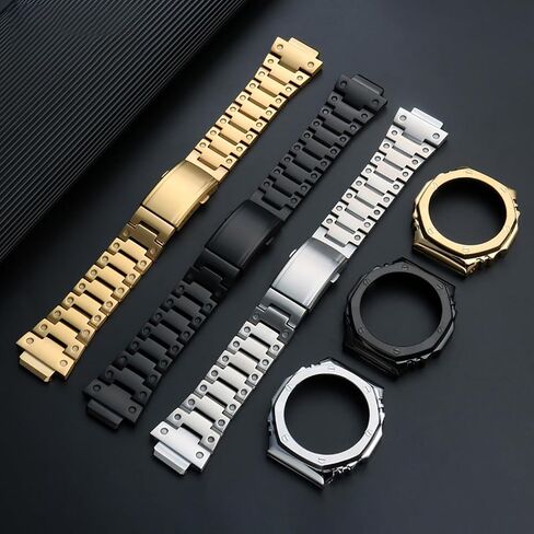 Suitable for Casio G-SHOCK Series GA2100 - Metal Solid Steel Watch Band/Stainless Steel Watch Band in Saudi Arabia
