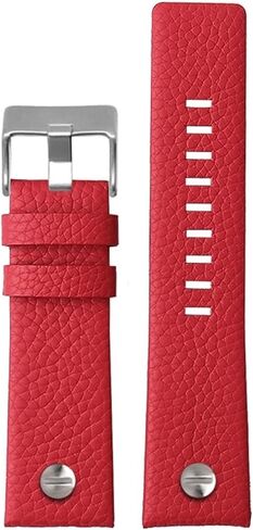 CZKE Leather watchband for Diesel DZ7395 DZ7370 DZ7257 DZ7430 Watch Band Soft Cowhide Strap Rivet 24m 26mm 28mm for Men Women (Color : Black Black Rivet, Size : 24mm) in Saudi Arabia