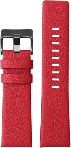 CZKE Leather watchband for Diesel DZ7395 DZ7370 DZ7257 DZ7430 Watch Band Soft Cowhide Strap Rivet 24m 26mm 28mm for Men Women (Color : Black Black Rivet, Size : 24mm) in Saudi Arabia