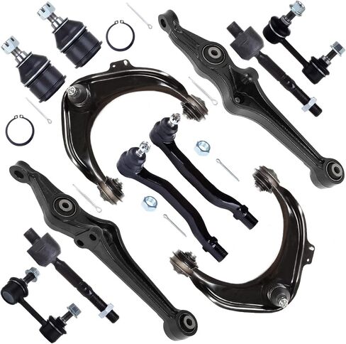 SCITOO 12pc Front Suspension Kit Lower Control Arm Upper Control Arm and Ball Joint Lower Ball Joint Inner Outer Tie Rod End Sway Bar End Link for Acura CL for Acura TL for Honda for Accord in Saudi Arabia