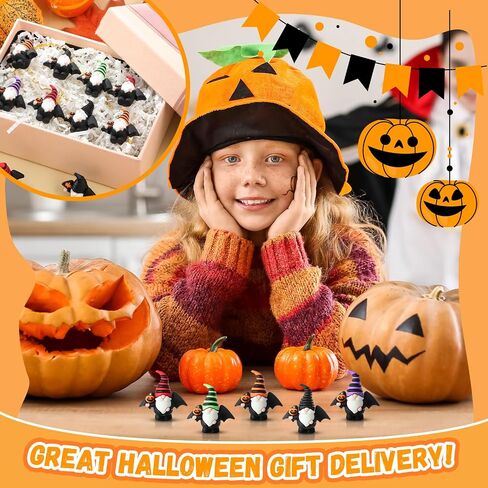 60 Pcs Luminous Mini Gnomes Figures Halloween Decorations Tiny Figurines Ornaments Miniature Gnomes for Halloween Table Kitchen Ledge Yard Decorations Festival Gifts to Hide and Seek in Saudi Arabia