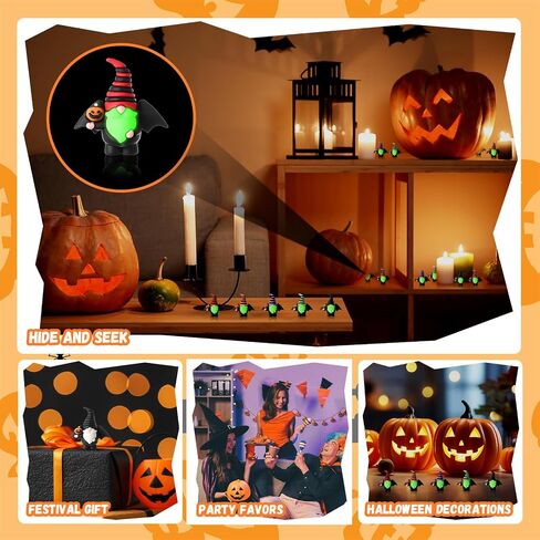 60 Pcs Luminous Mini Gnomes Figures Halloween Decorations Tiny Figurines Ornaments Miniature Gnomes for Halloween Table Kitchen Ledge Yard Decorations Festival Gifts to Hide and Seek in Saudi Arabia
