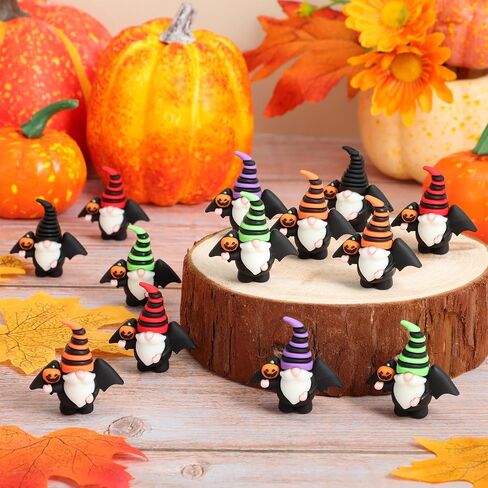 60 Pcs Luminous Mini Gnomes Figures Halloween Decorations Tiny Figurines Ornaments Miniature Gnomes for Halloween Table Kitchen Ledge Yard Decorations Festival Gifts to Hide and Seek in Saudi Arabia