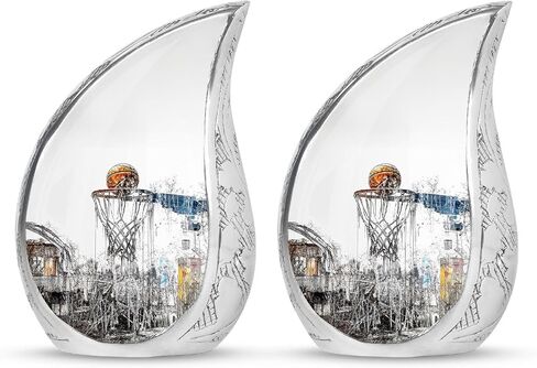 Basketball Urn - Tear Drop Urns - Ash Urns for Humans - Cremation Urns for Adult Ashes Women - Adult Urns for Human Ashes Men (10 inch Pack of 1) in Kuwait