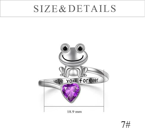 POPLYKE Frog Rings for Women Sterling Silver Frog Hold Topaz Heart CZ Rings Statement Rings in Saudi Arabia