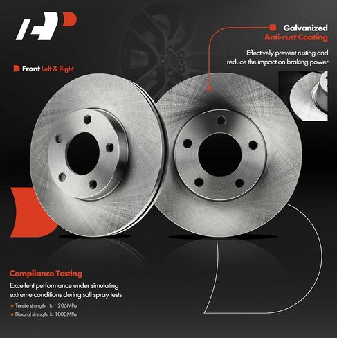 A-Premium 10.94 inch (278mm) Front Vented Disc Brake Rotors Compatible with Select Mazda Models - 3 2004-2013, 3 Sport 2010 2012, 2.0L, 2-PC Set in Saudi Arabia