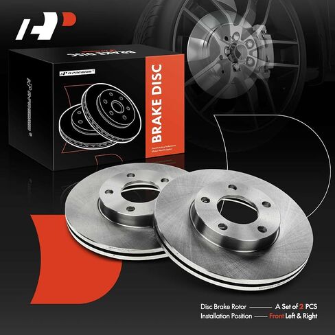 A-Premium 10.94 inch (278mm) Front Vented Disc Brake Rotors Compatible with Select Mazda Models - 3 2004-2013, 3 Sport 2010 2012, 2.0L, 2-PC Set in Saudi Arabia
