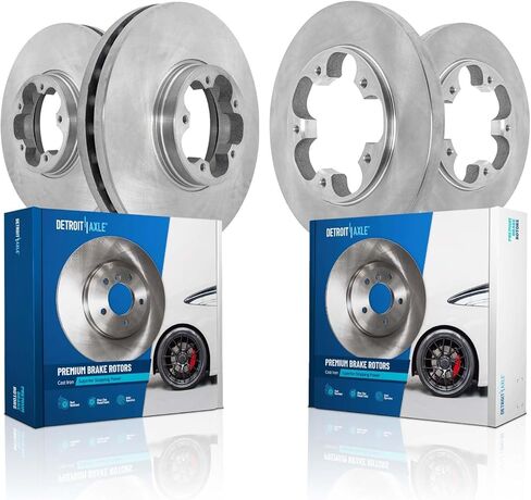 Detroit Axle - SRW Brake Rotors for Ford 2015-2023 Transit-150 Transit-250 Transit-350, Disc Brake Rotors 2016 2017 2018 2019 2020 2021 2022 Replacement: 12.13" inch Front and Rear Rotors in Saudi Arabia