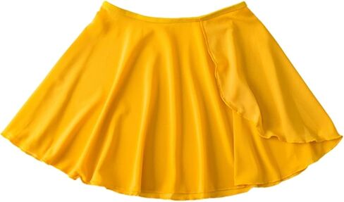 Girls Ballet Wrap Skirts Mesh Sheer Pull-on Elastic Waist Toddler Light Weight Dancewear for Leotards in Kuwait