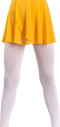 Girls Ballet Wrap Skirts Mesh Sheer Pull-on Elastic Waist Toddler Light Weight Dancewear for Leotards in Kuwait